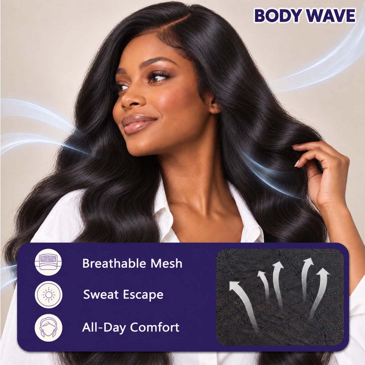 AUTHRIS Body Wave Lace Front Wig | Natural Black