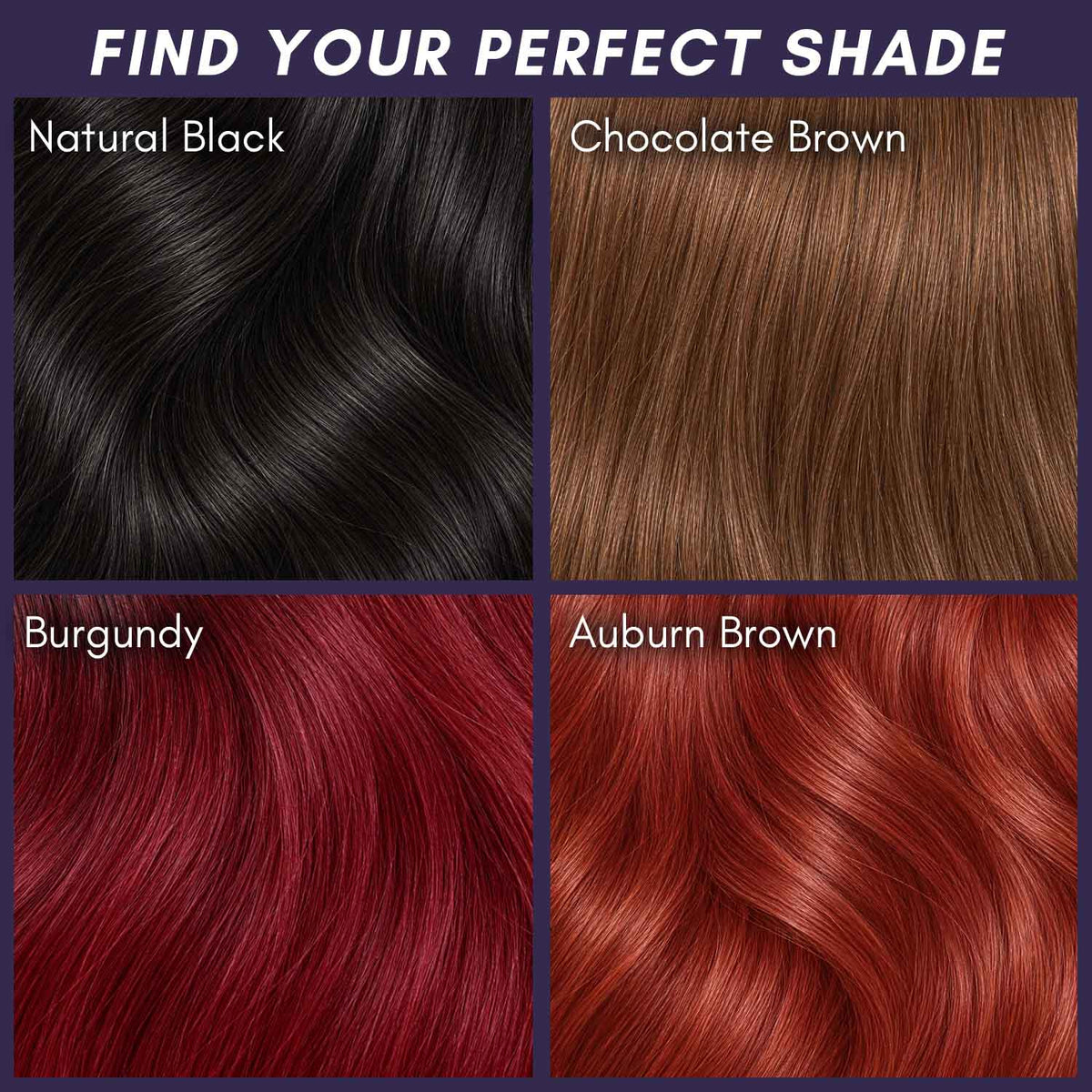 Authris Water Wave 1-Piece Clip-In Human Hair Extensions | Burgundy