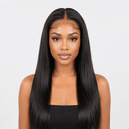 Authris Straight HD Lace Front Human Hair Wig | Natural Black