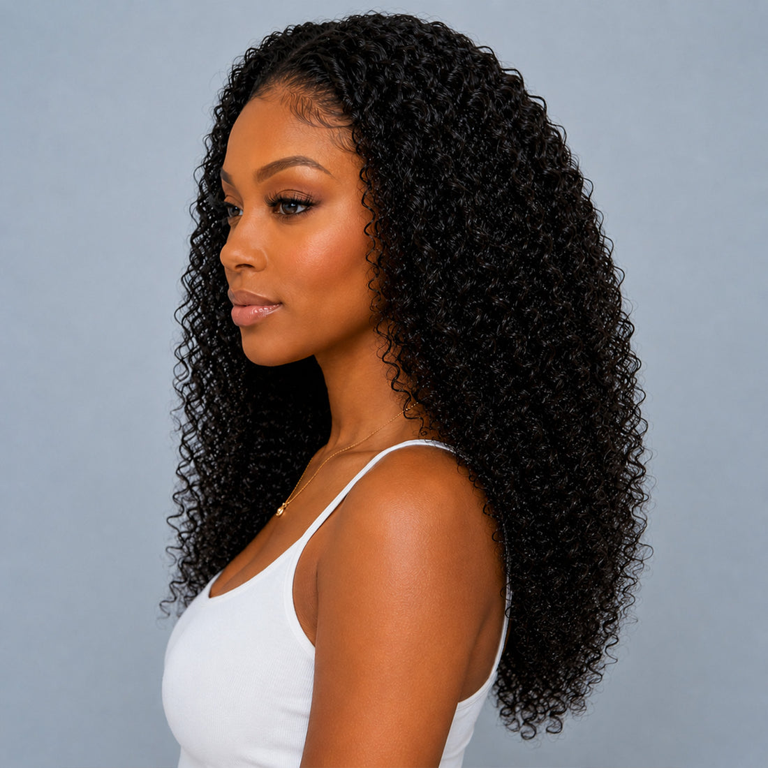 Authris Curly HD Lace Front Human Hair Wig | Natural Black