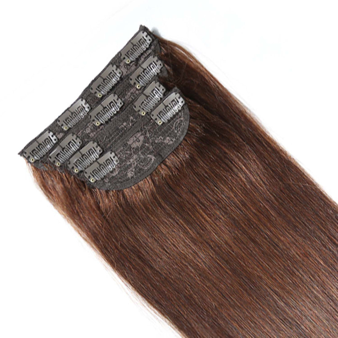 AUTHRIS Straight Clip-Ins (4-Piece) | Chocolate Brown