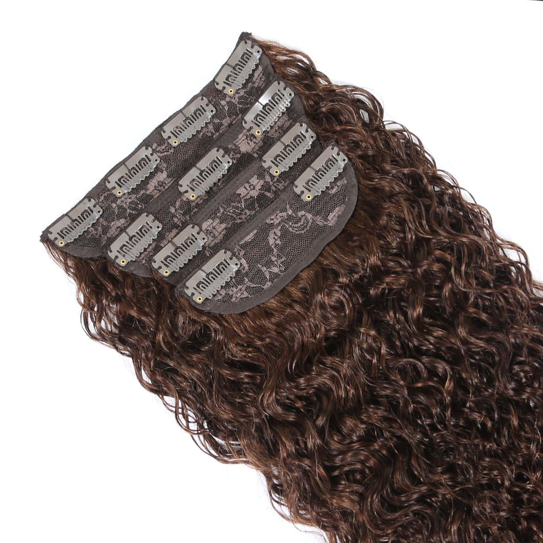 AUTHRIS Water Wave Clip-Ins (4-Piece) | Chocolate Brown