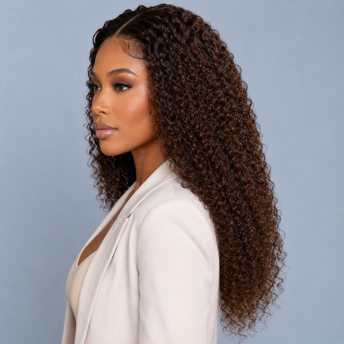 Authris Curly HD Lace Front Human Hair Wig | Chocolate Ombre
