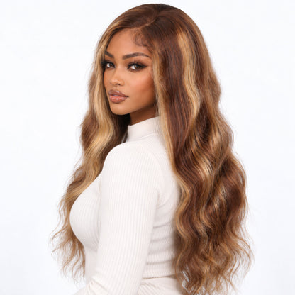 AUTHRIS Body Wave Lace Front Wig | Blonde Highlights