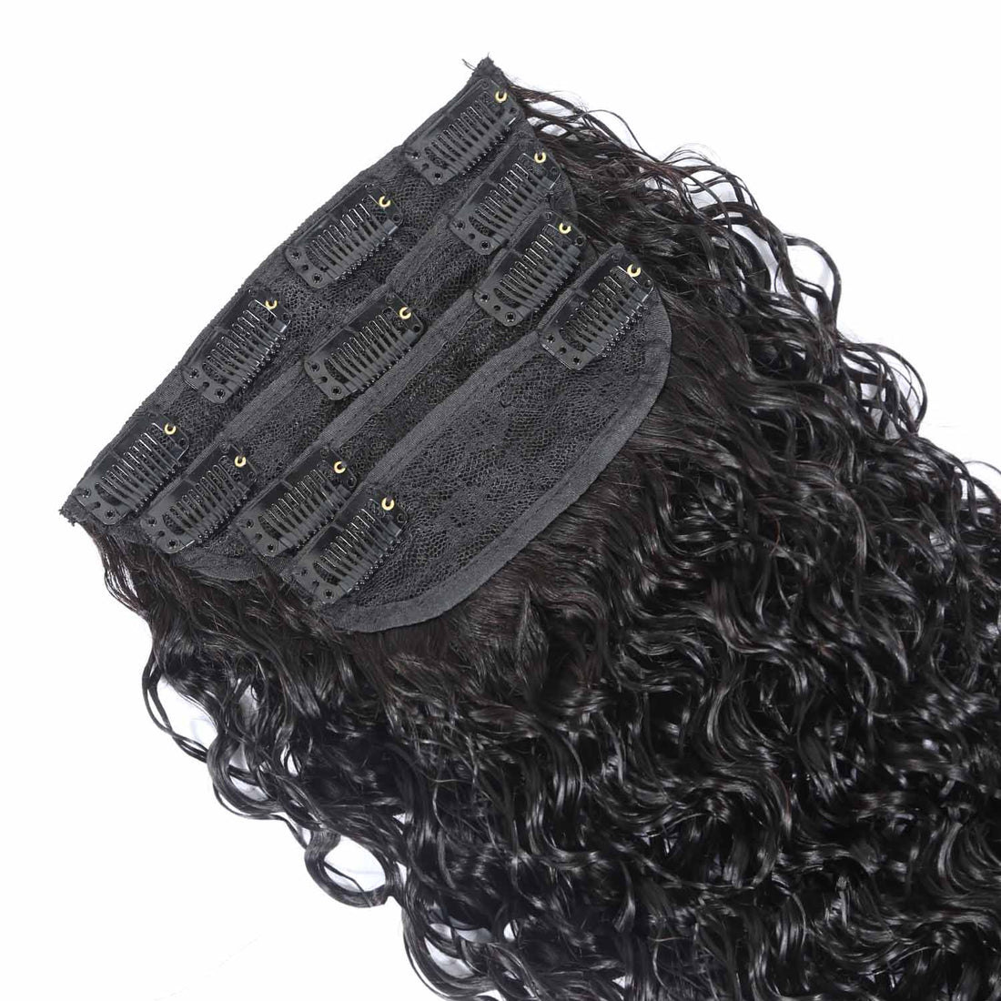 AUTHRIS Curly Clip-Ins (4-Piece) | Natural Black