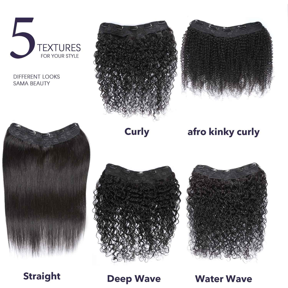Authris Straight 1-Piece Clip-In Human Hair Extensions | Chocolate Brown