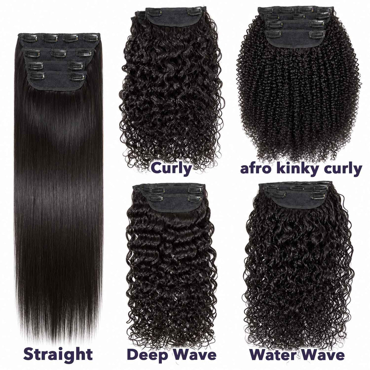 Authris Straight 4-Piece Clip-In Human Hair Extensions | Auburn Brown