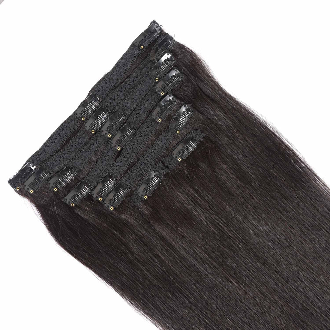 AUTHRIS Straight Clip-Ins (8-Piece) | Natural Black