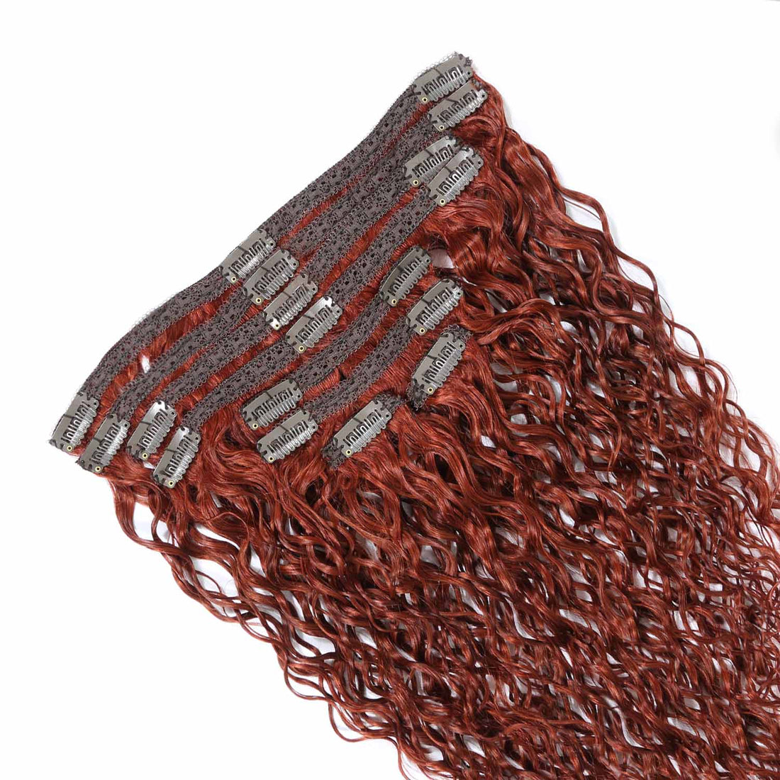 AUTHRIS Water Wave Clip-Ins (8-Piece) | Auburn Brown