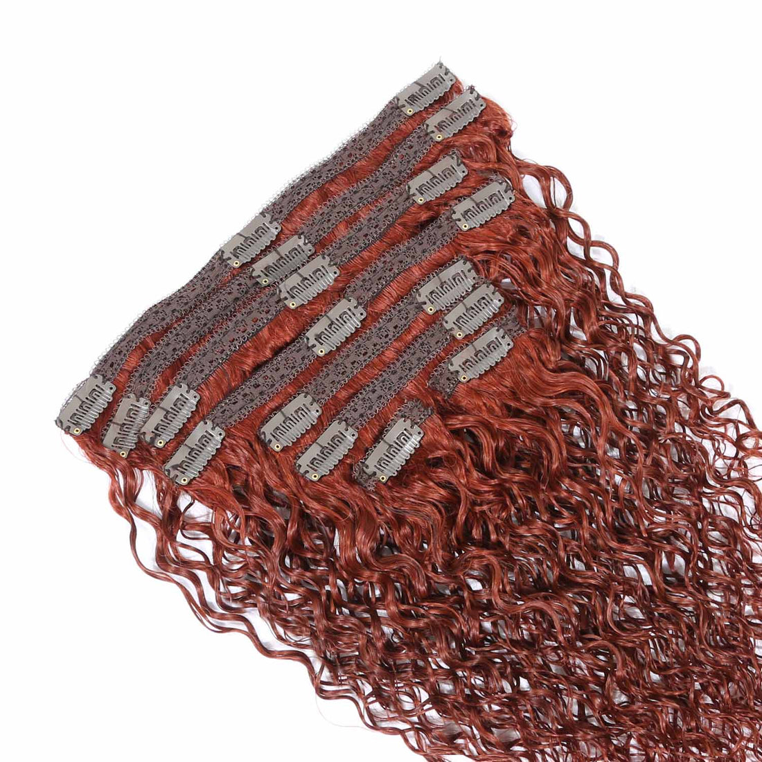 AUTHRIS Curly Clip-Ins (8-Piece) | Auburn Brown